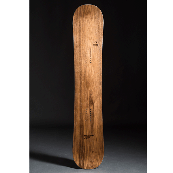 blank wooden classic snowboard with partridge logo